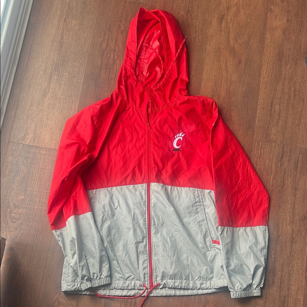 Columbia University of Cincinnati Vibrant Red Windbreaker